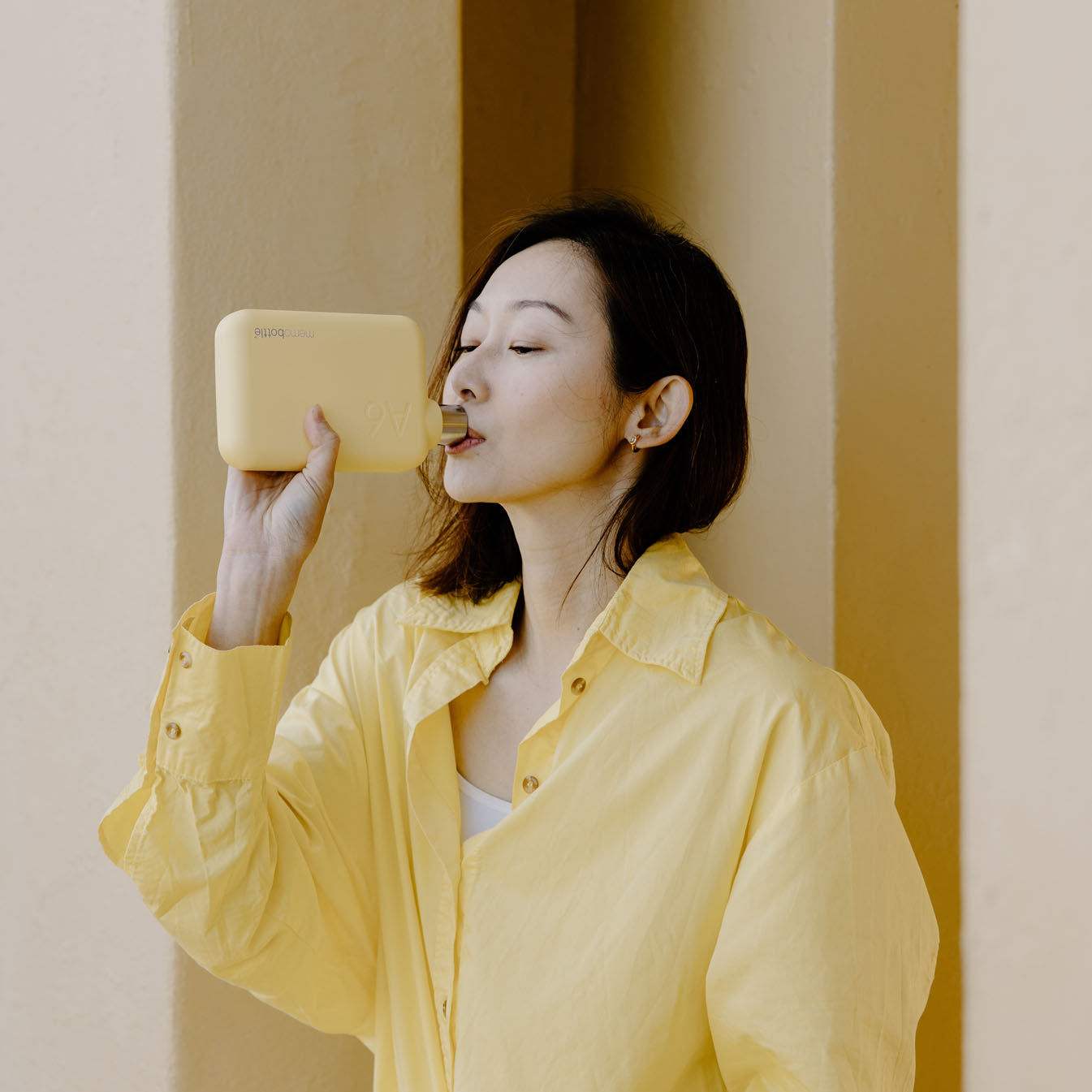 A6 Stainless Steel memobottle (Butter Yellow)