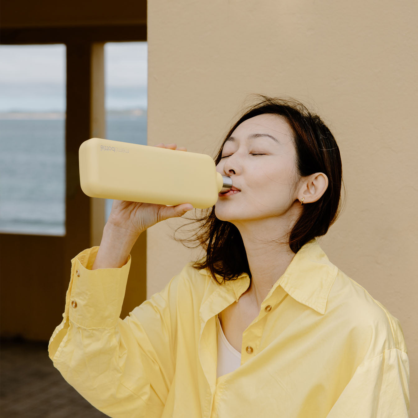 SLIM Stainless Steel memobottle (Butter Yellow)